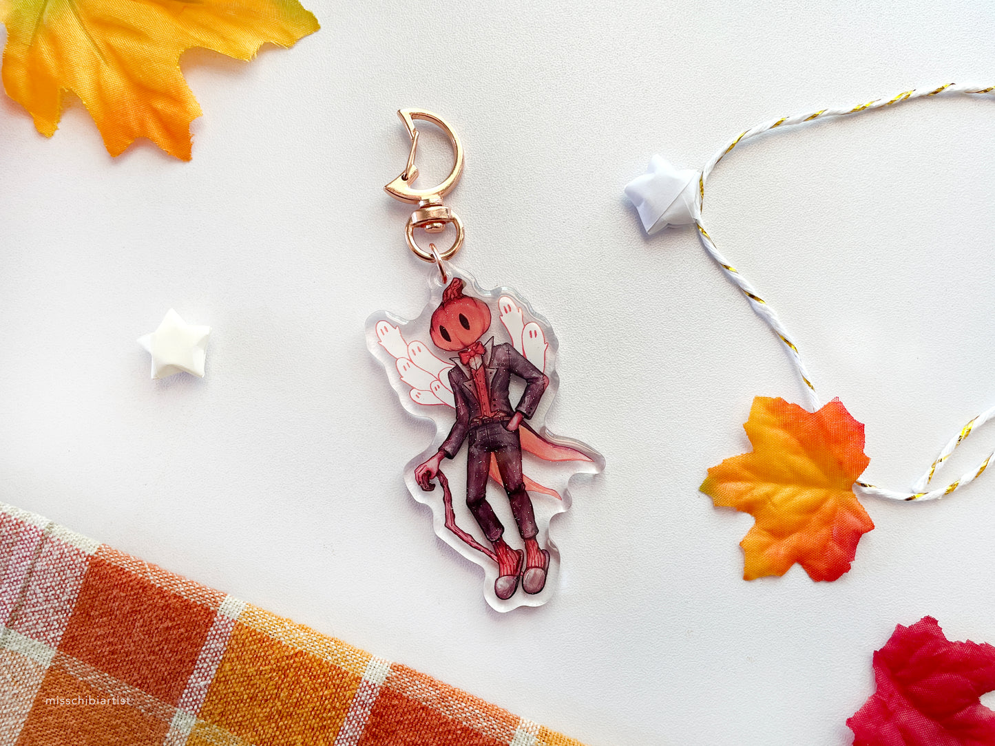 Dapper Mr. Pumpkin | Acrylic Charm