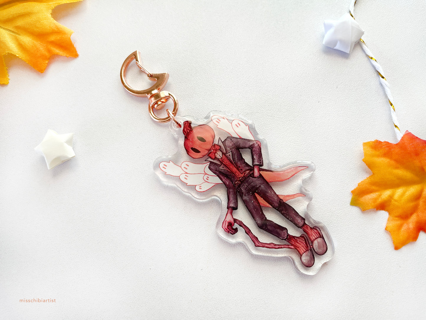 Dapper Mr. Pumpkin | Acrylic Charm