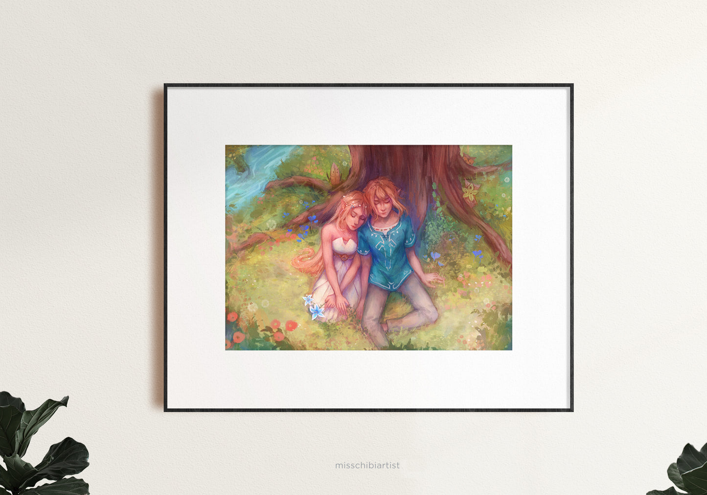 Link and Zelda | Art Print