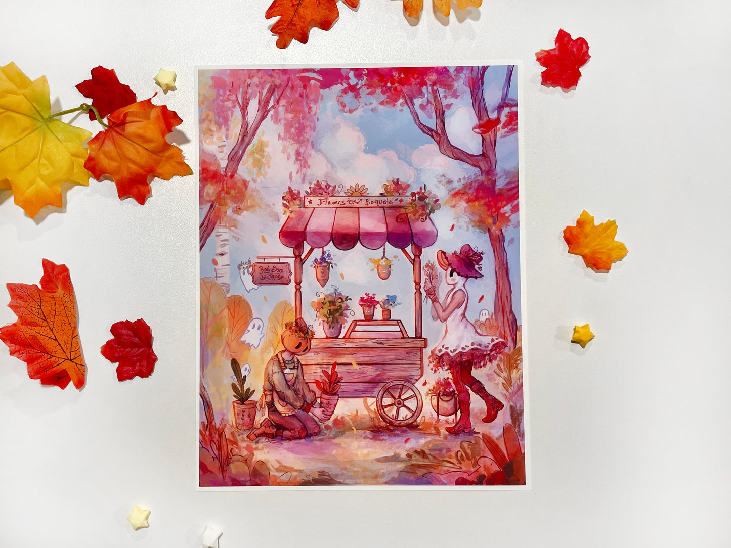 Flower Shop | Mr. Pumpkin Art Print