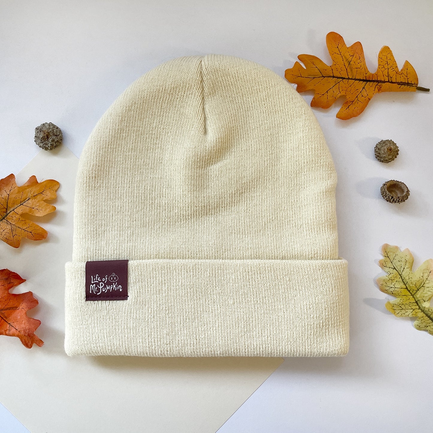 Embroidered Flower Branch Beanie