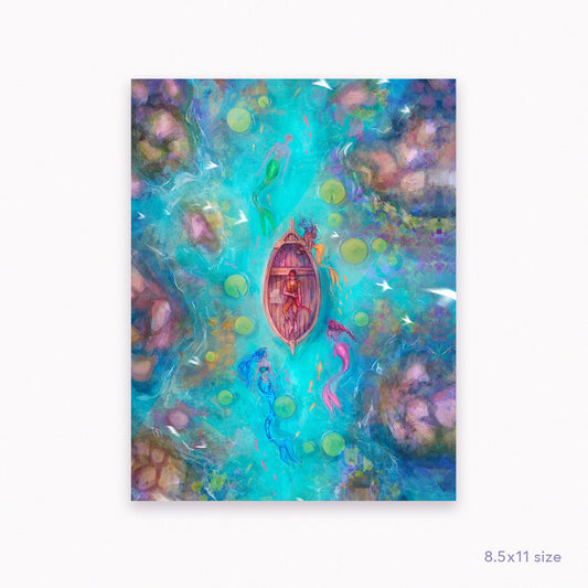 Adrift Illustration - Art Print