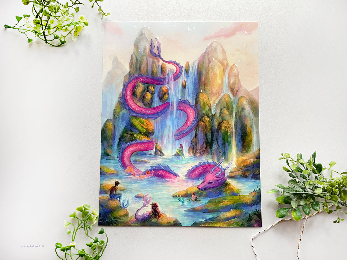 Dragon Bath Illustration | Art Print