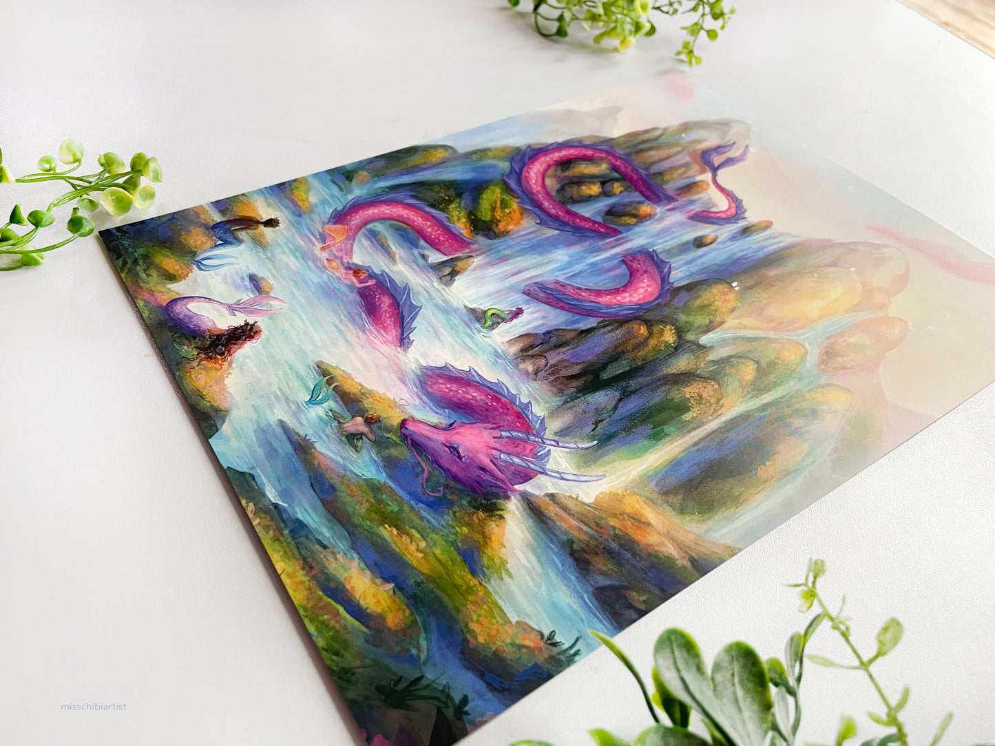 Dragon Bath Illustration | Art Print