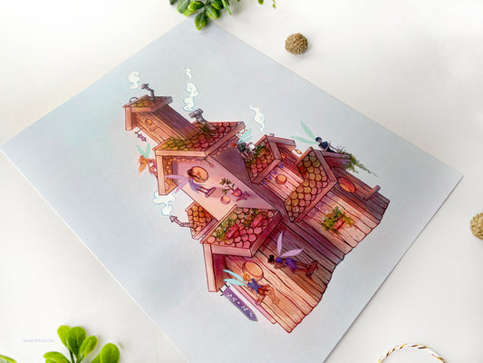 Fairy Birdhouse | Art Print
