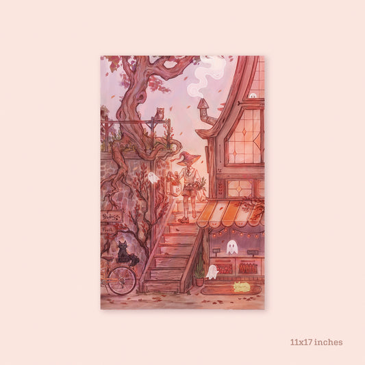 Felix's Shopping Day | Mr. Pumpkin's Forest Art Print