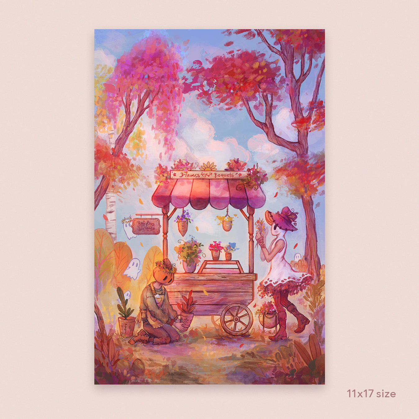 Flower Shop | Mr. Pumpkin Art Print