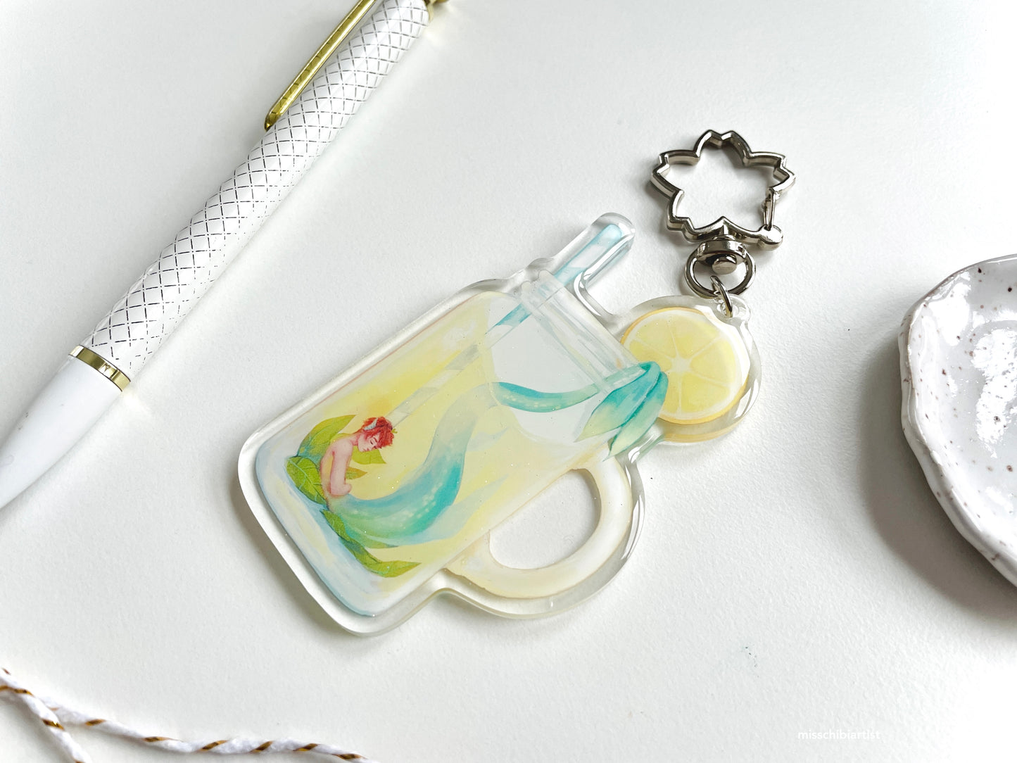 Lemonade Jar Merman | Acrylic Charm
