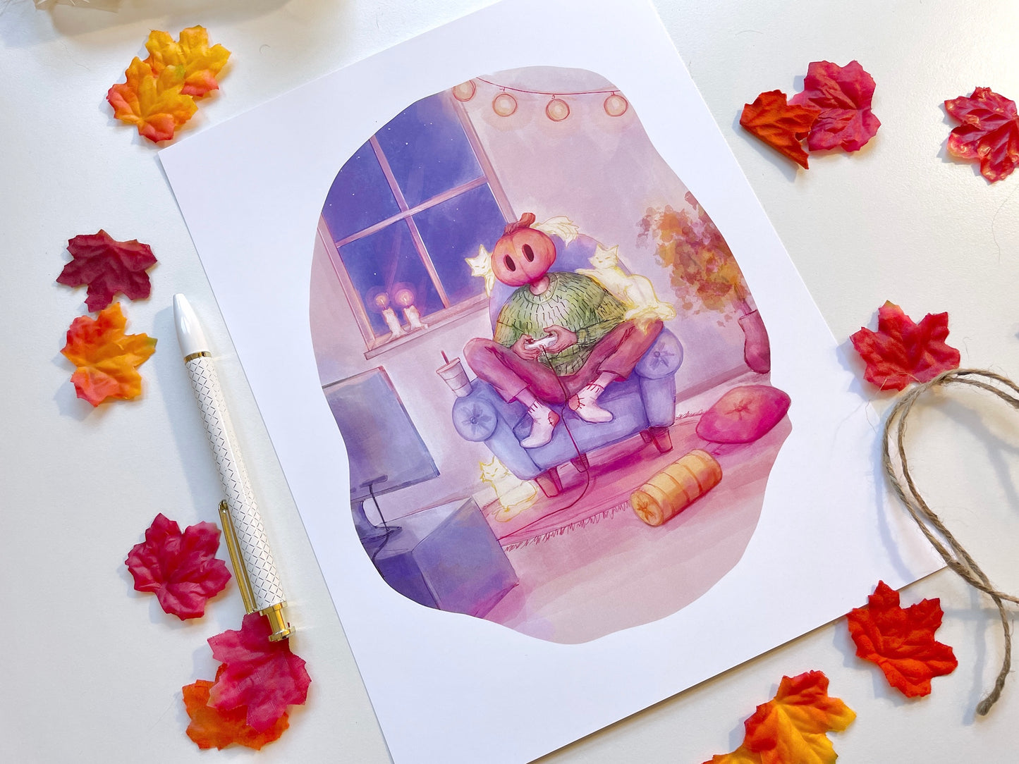 Gaming Mr. Pumpkin | Art Print
