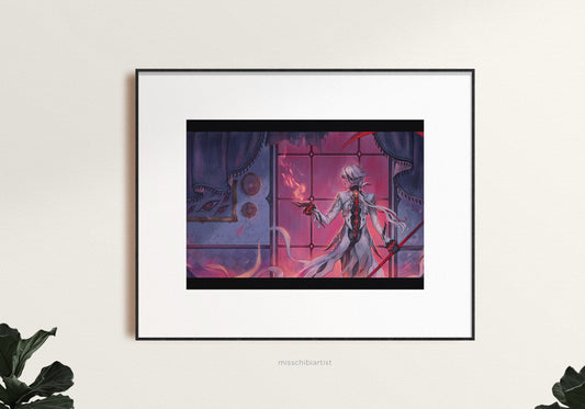 Arlecchino: Genshin Impact Inspired Illustration | Art Print