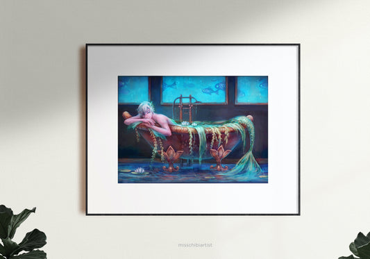 Bath Illustration | Merman Art Print