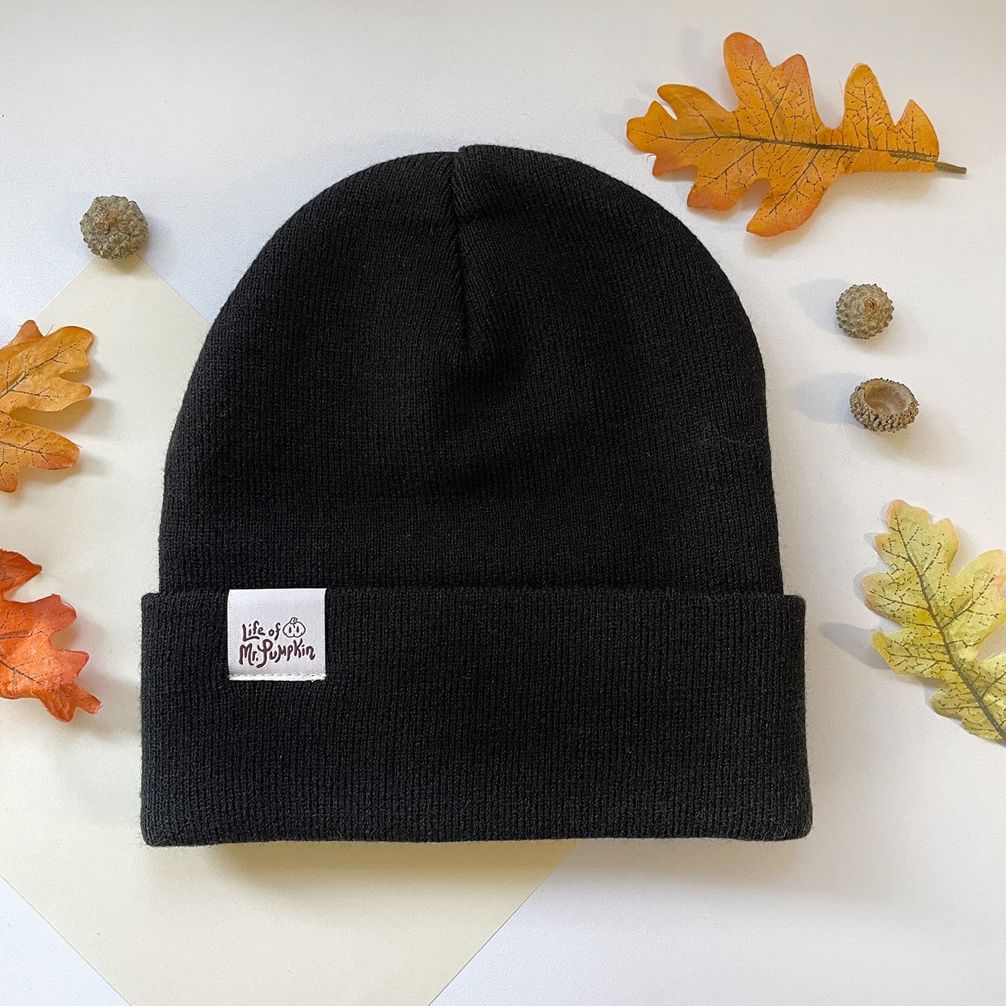 Embroidered Autumn Branch Beanie