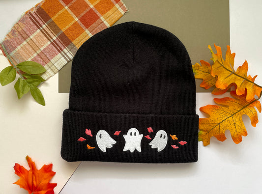 Ghost and Autumn Leaf Beanie