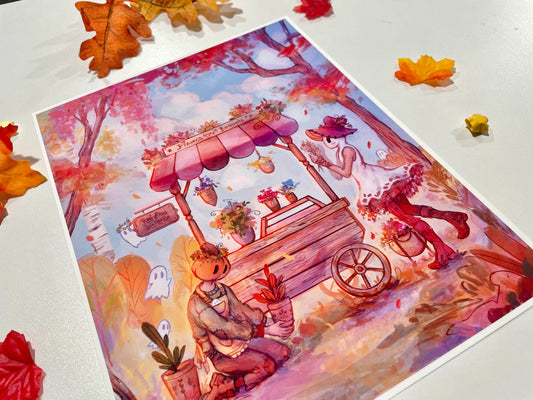 Flower Shop | Mr. Pumpkin Art Print