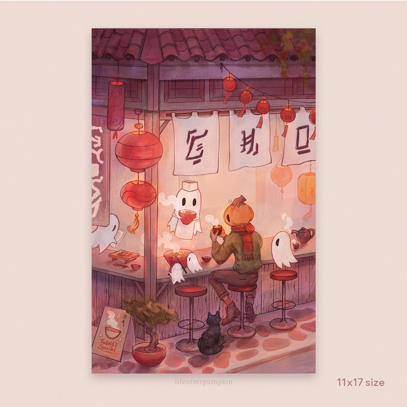 Ramen Shop | Mr. Pumpkin Art Print