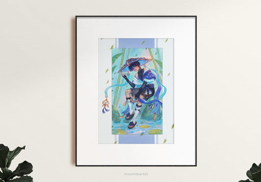 Wanderer: Genshin Impact Inspired Illustration | Art Print