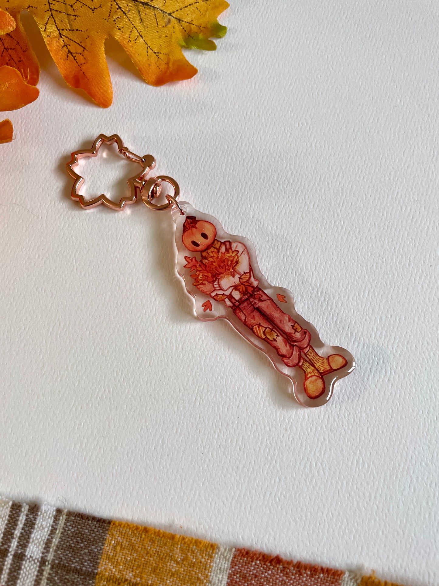 Leaf Bouquet Pumpkin | Acrylic Charm