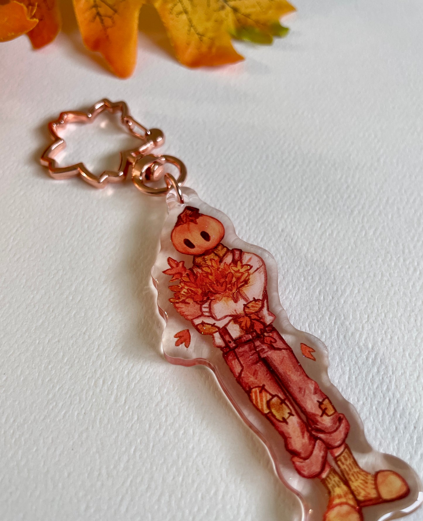 Leaf Bouquet Pumpkin | Acrylic Charm
