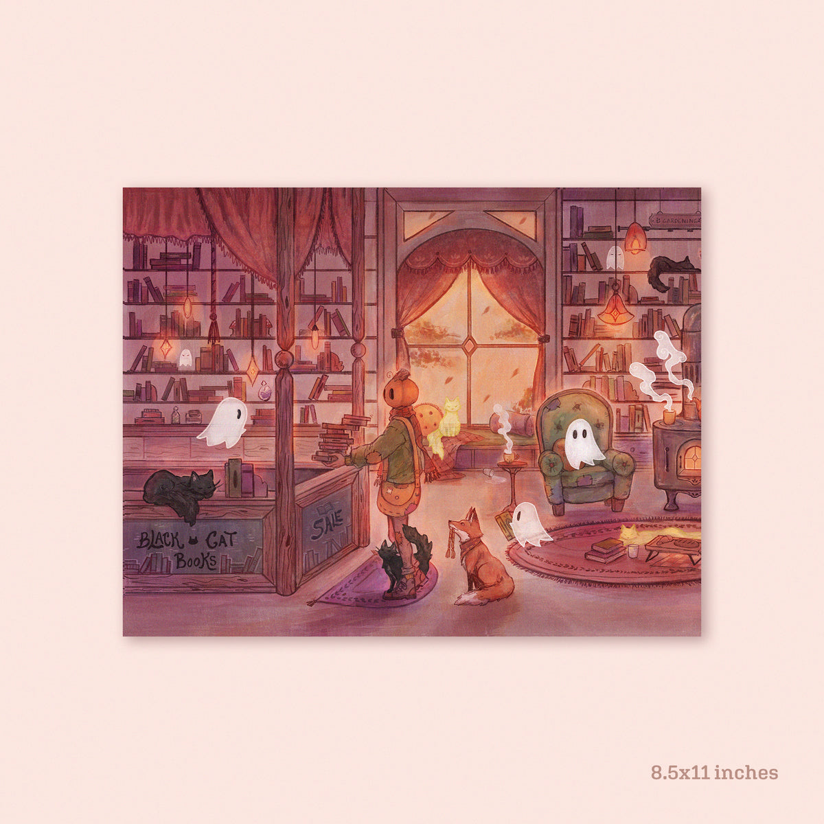 Day at the Bookstore | Mr. Pumpkin Art Print