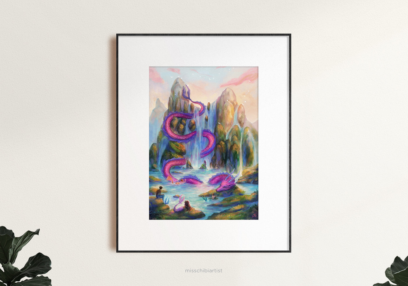 Dragon Bath Illustration | Art Print