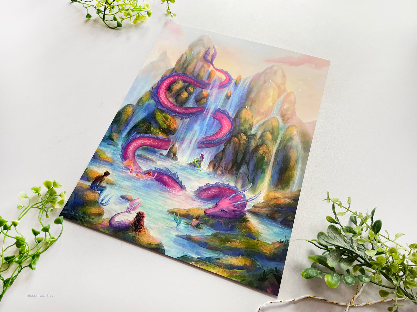 Dragon Bath Illustration | Art Print