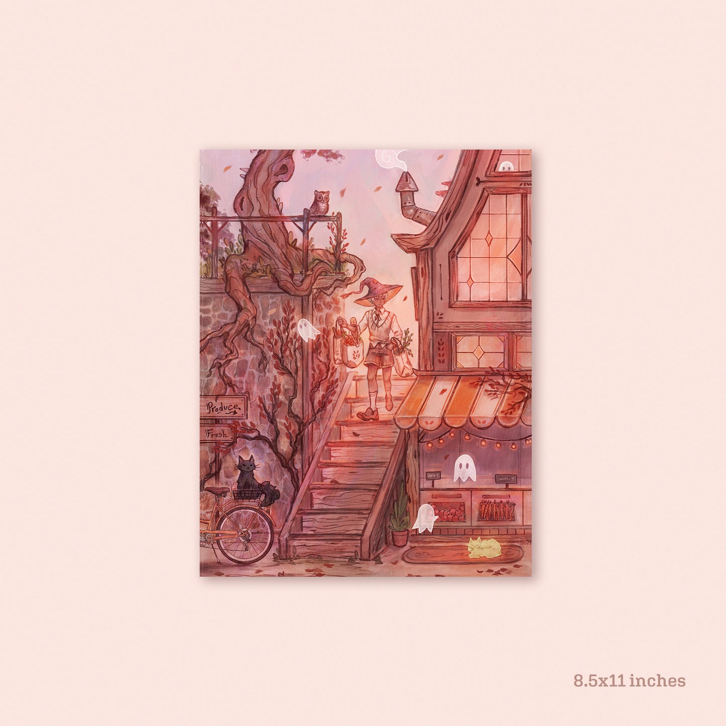 Felix's Shopping Day | Mr. Pumpkin's Forest Art Print