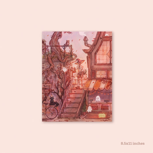 Felix's Shopping Day | Mr. Pumpkin's Forest Art Print