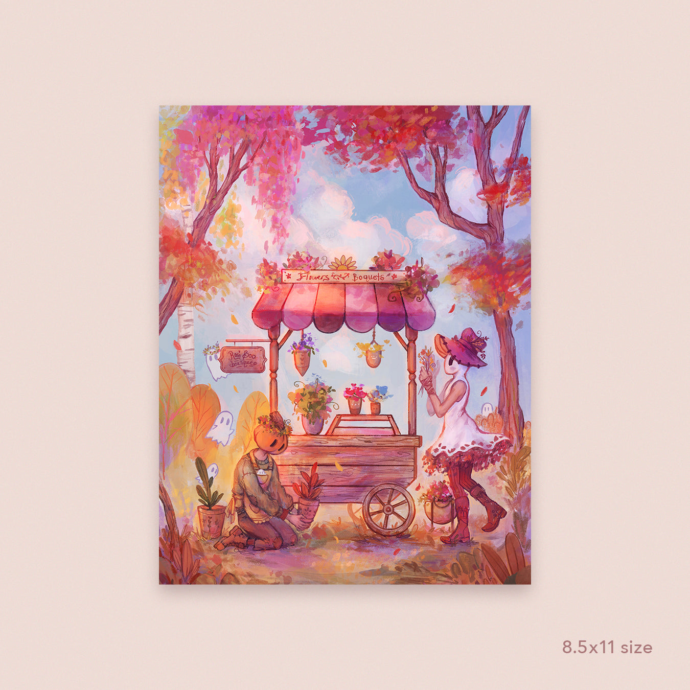 Flower Shop | Mr. Pumpkin Art Print