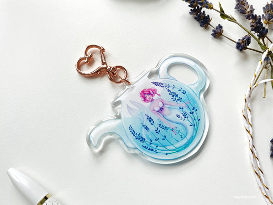 Lavender Tea Mermaid | Acrylic Charm